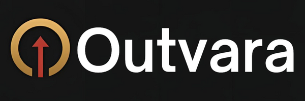 Outvara logo on a black background